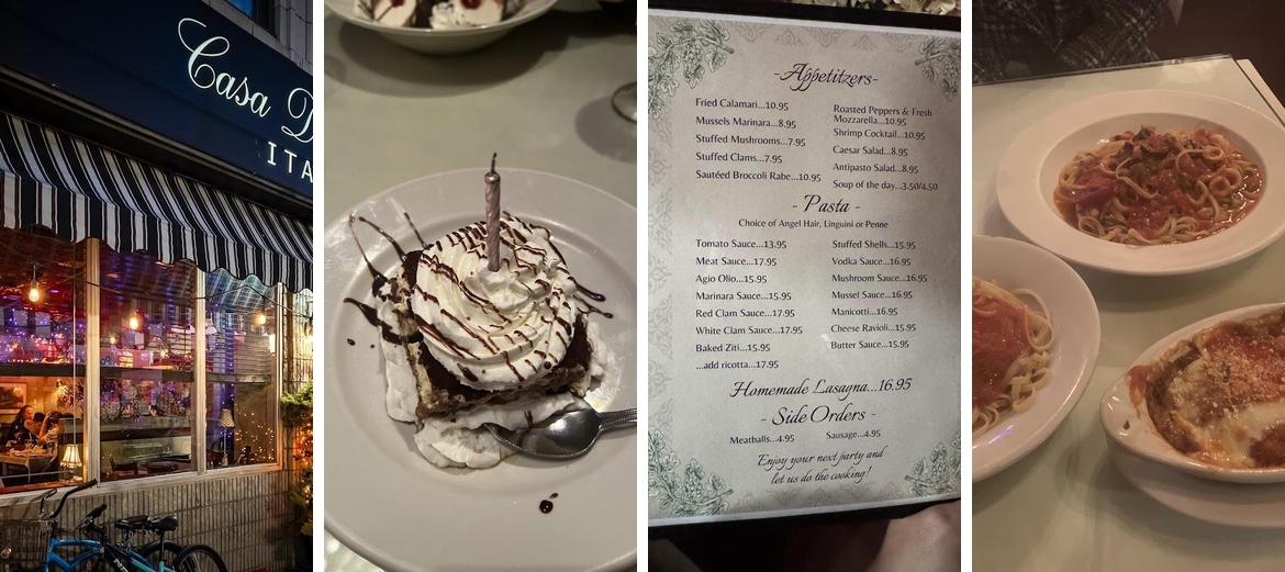 Casa di Napoli Menu